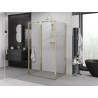 Mexen Exo-B 3S 3-wall Hinged Shower Cabin 80 x 70 cm, Transparent, Gold - 817-080-070-50-00-3S