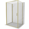 Mexen Exo-B 3S 3-wall swing shower cabin 100 x 80 cm, transparent, gold - 817-100-080-50-00-3S