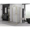 Mexen Exo-B 3S 3-wall swing shower cabin 100 x 80 cm, transparent, gold - 817-100-080-50-00-3S