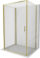 Mexen Exo-B 3S 3-sided pivot shower enclosure 85 x 120 cm, transparent, gold - 817-085-120-50-00-3S
