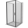 Mexen Exo-B 3S 3-wall hinged shower cabin 85 x 85 cm, transparent, black - 817-085-085-70-00-3S