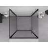 Mexen Exo-B 3S 3-wall hinged shower cabin 85 x 85 cm, transparent, black - 817-085-085-70-00-3S