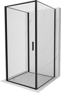 Mexen Exo-B 3S 3-sided hinged shower enclosure 90 x 90 cm, transparent, black - 817-090-090-70-00-3S