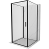 Mexen Exo-3S 3-wall swing shower cabin 95 x 95 cm, transparent, black - 817-095-095-70-00-3S