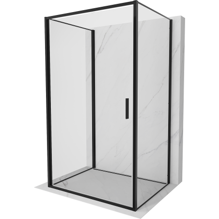 Mexen Exo-B 3S 3-wall pivot shower enclosure 100 x 70 cm, transparent, black - 817-100-070-70-00-3S