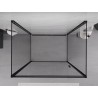 Mexen Exo-B 3S 3-wall pivot shower enclosure 100 x 70 cm, transparent, black - 817-100-070-70-00-3S