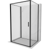 Mexen Exo-3S 3-sided swing shower enclosure 80 x 75 cm, transparent, black - 817-080-075-70-00-3S