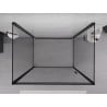 Mexen Exo-3S 3-sided swing shower enclosure 80 x 75 cm, transparent, black - 817-080-075-70-00-3S
