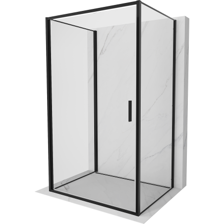 Mexen Exo-B 3S 3-sided shower cabin retractable 100 x 110 cm, transparent, black - 817-100-110-70-00-3S
