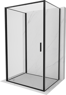 Mexen Exo-B 3S 3-Wall Hinged Shower Enclosure 70 x 120 cm, Transparent, Black - 817-070-120-70-00-3S