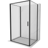 Mexen Exo-B 3S 3-Wall Hinged Shower Enclosure 80 x 120 cm, Transparent, Black - 817-080-120-70-00-3S