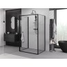 Mexen Exo-B 3S 3-Wall Hinged Shower Enclosure 80 x 120 cm, Transparent, Black - 817-080-120-70-00-3S