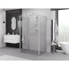 Mexen Exo-R 3S 3-wall Shower Enclosure with Hinged Doors 90 x 95 cm, Transparent, Chrome - 819-090-095-01-00-3S
