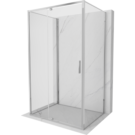 Mexen Exo-3S 3-sided hinged shower cabin 125 x 120 cm, transparent, chrome - 819-125-120-01-00-3S