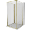 Mexen Exo-R 3S 3-wall hinged shower enclosure 95 x 95 cm, transparent, gold - 819-095-095-50-00-3S