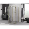 Mexen Exo-R 3S 3-wall hinged shower enclosure 95 x 95 cm, transparent, gold - 819-095-095-50-00-3S