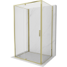 Mexen Exo-3S 3-walled shower cabin 90 x 120 cm, transparent, gold - 819-090-120-50-00-3S