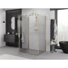 Mexen Exo-3S 3-wall shower enclosure with a hinged door 115 x 120 cm, transparent, gold - 819-115-120-50-00-3S