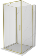 Mexen Exo-R 3S 3-wall pivot shower cabin 120 x 120 cm, transparent, gold - 819-120-120-50-00-3S