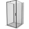 Mexen Exo-3S 3-wall hinged shower enclosure 90 x 90 cm, transparent, black - 819-090-090-70-00-3S