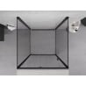 Mexen Exo-3S 3-sided hinged shower enclosure 100 x 100 cm, transparent, black - 819-100-100-70-00-3S