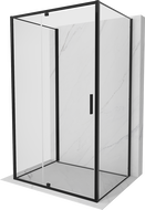 Mexen Exo-R 3S 3-wall hinged shower cabin 110 x 75 cm, transparent, black - 819-110-075-70-00-3S
