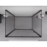 Mexen Exo-R 3S 3-wall swing shower cabin 120 x 85 cm, transparent, black - 819-120-085-70-00-3S