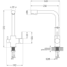 Mexen Enzo 1-compartment granite sink with a drip tray and kitchen mixer tap Duero, White - 6506-20-671600-50