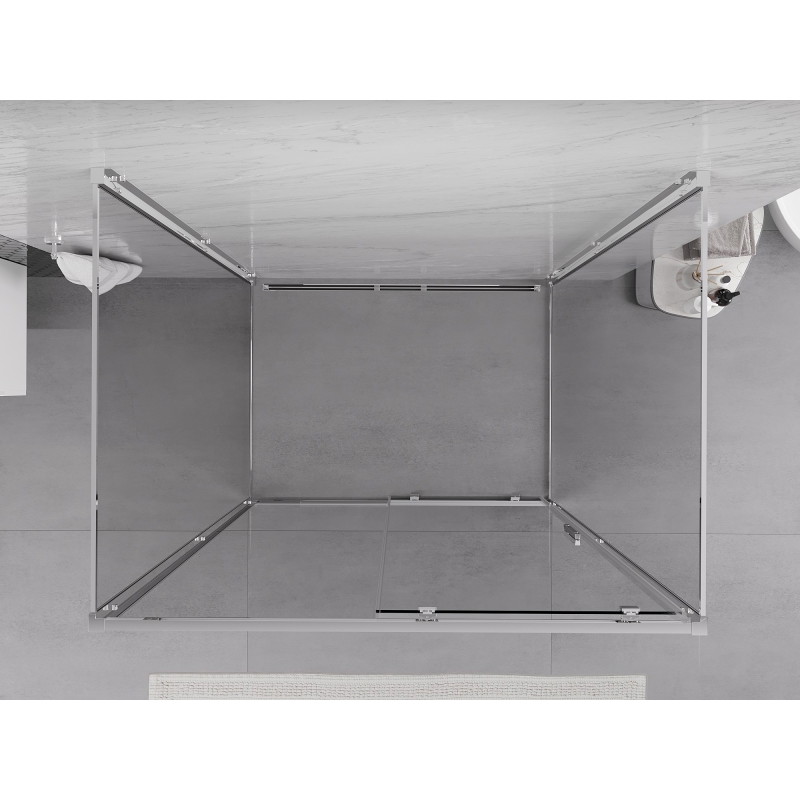 Mexen Exo-S 3S 3-wall sliding shower enclosure 145 x 70 cm, transparent, chrome - 8151-145-070-01-00-3S