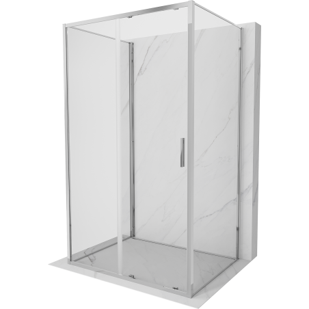 Mexen Exo-3S 3-sided sliding shower cabin 155 x 80 cm, transparent, chrome - 8151-155-080-01-00-3S