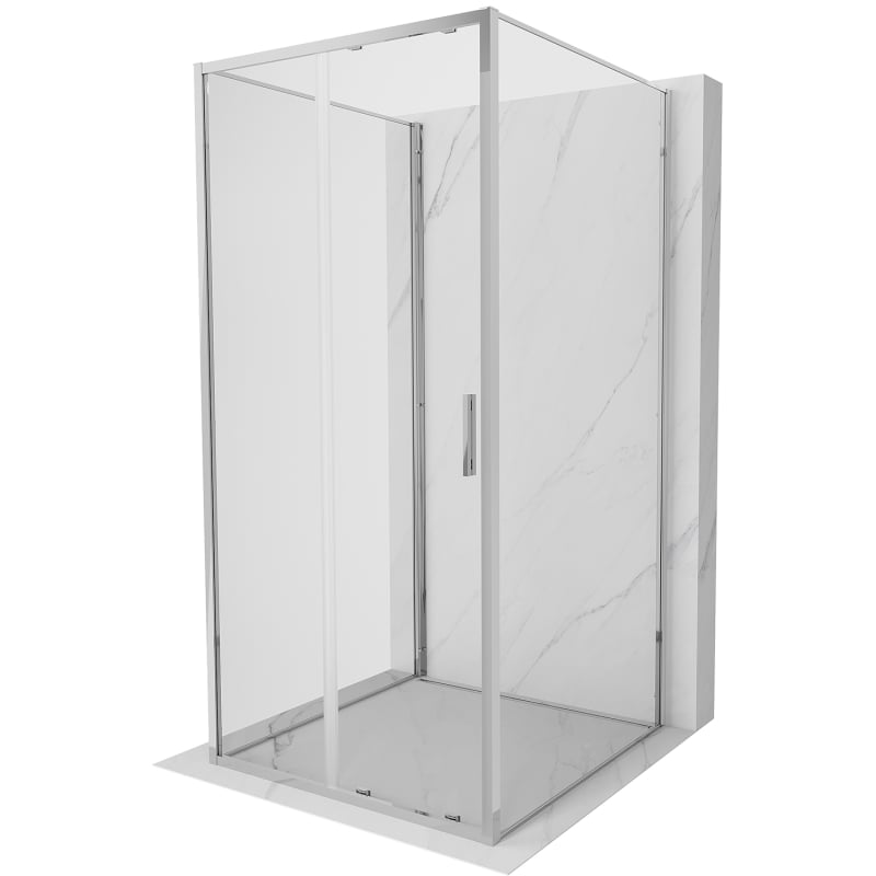 Mexen Exo-3S 3-sided sliding shower cabin 90 x 90 cm, transparent, chrome - 8151-090-090-01-00-3S