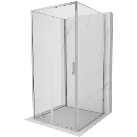 Mexen Exo-3S 3-sided sliding shower cabin 90 x 90 cm, transparent, chrome - 8151-090-090-01-00-3S