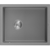 Mexen Pedro single-bowl granite sink 560 x 460 mm, grey, chrome siphon - 6508561000-71