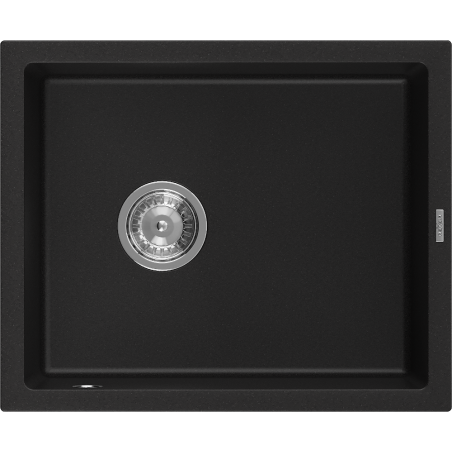 Mexen Pedro 1-compartment granite sink 560 x 460 mm, Black - 6508561000-77