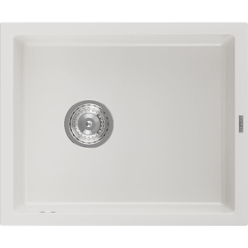 Mexen Pedro 1-compartment granite sink 560 x 460 mm, White - 6508561000-20