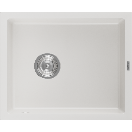 Mexen Pedro 1-compartment granite sink 560 x 460 mm, White - 6508561000-20