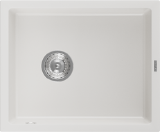 Mexen Pedro 1-compartment granite sink 560 x 460 mm, White - 6508561000-20