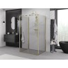 Mexen Exo-S 3S 3-sided sliding shower enclosure 125 x 70 cm, transparent, gold - 8151-125-070-50-00-3S