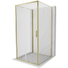 Mexen Exo-3S 3-sided sliding shower enclosure 100 x 100 cm, transparent, gold - 8151-100-100-50-00-3S
