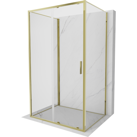 Mexen Exo-S 3S 3-Wall Sliding Shower Cabin 180 x 90 cm, Transparent, Gold - 8151-180-090-50-00-3S