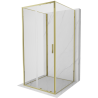 Mexen Exo-S 3S 3-wall sliding shower cabin 110 x 110 cm, transparent, gold - 8151-110-110-50-00-3S