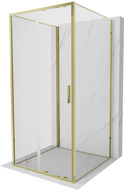 Mexen Exo-S 3S 3-sided Sliding Shower Cabin 120 x 120 cm, Transparent, Gold - 8151-120-120-50-00-3S