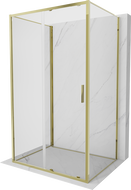 Mexen Exo-S 3S 3-wall sliding shower cabin 190 x 120 cm, transparent, gold - 8151-190-120-50-00-3S