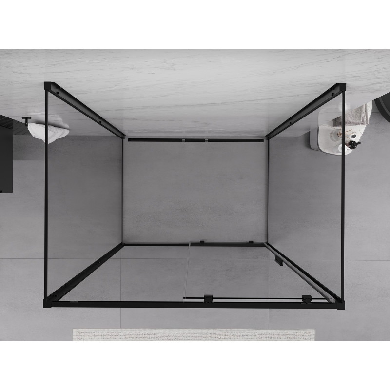 Mexen Exo-S 3S 3-sided sliding shower cabin 105 x 70 cm, transparent, black - 8151-105-070-70-00-3S