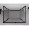 Mexen Exo-S 3S 3-wall sliding shower cabin 105 x 75 cm, transparent, black - 8151-105-075-70-00-3S