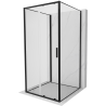 Mexen Exo-S 3S 3-wall sliding shower cabin 90 x 90 cm, transparent, black - 8151-090-090-70-00-3S