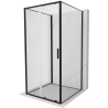 Mexen Exo-S 3S 3-sided sliding shower cabin 95 x 95 cm, transparent, black - 8151-095-095-70-00-3S