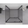 Mexen Exo-S 3S 3-sided sliding shower cabin 95 x 95 cm, transparent, black - 8151-095-095-70-00-3S