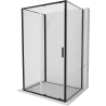 Mexen Exo-S 3S 3-wall sliding shower cabin 190 x 70 cm, transparent, black - 8151-190-070-70-00-3S