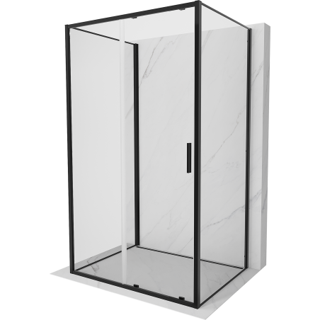 Mexen Exo-S 3S 3-sided sliding shower enclosure 200 x 70 cm, transparent, black - 8151-200-070-70-00-3S